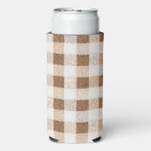 Christmas Rustic Cream Brown Plaid Deer (Seltzer Achterkant)