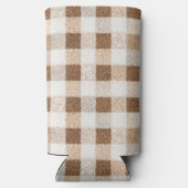 Christmas Rustic Cream Brown Plaid Deer (Achterkant)