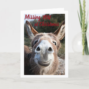**CHRISTMAS** SAD DONKEY ZEGT: "MIST JOU!" FEESTDAGEN KAART