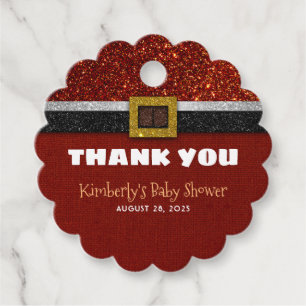 Christmas Santa Baby shower Dank u Bedankjes Labels