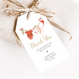 Christmas Santa Baby shower Favorieten Tags Cadeaulabel