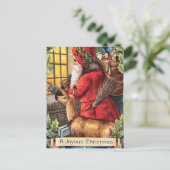 Christmas Santa briefkaart (Staand voorkant)