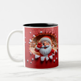 Christmas Santa Claus 3D Mugs Merry Christmas Mug Tweekleurige Koffiemok