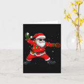 Christmas Santa Claus Baseball Tcher Boys Kids Tee Kaart (Gele Bloem)