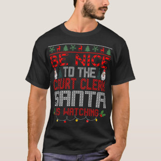 Christmas Santa Claus Court Clerk Gift T-shirt