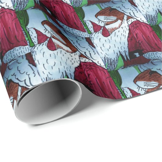 CHRISTMAS SANTA CLAUS MOUSE CADEAUPAPIER (Rol Hoek)