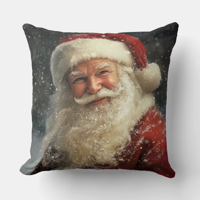 Christmas Santa Claus Throw Pillow Kussen (Voorkant)