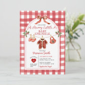 Christmas Santa Clothesline Baby Sprinkle  Kaart (Staand voorkant)