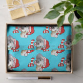 Christmas Santa Dog Custom Photo Pattern Tissuepapier (Geschenk)