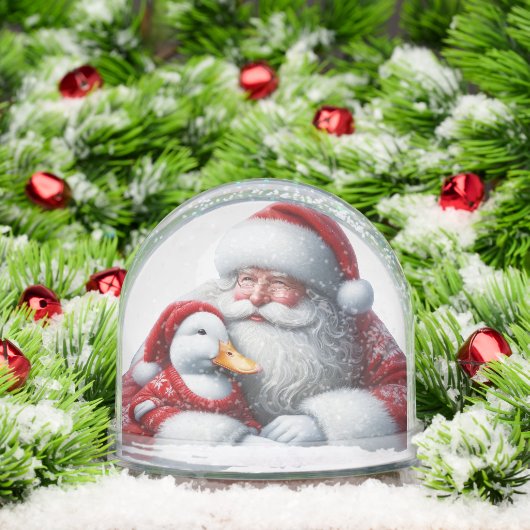 Christmas Santa Duck Snow Globe (Noël)
