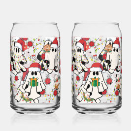Christmas Santa Ghost Glass Cups Blikvorm Glas