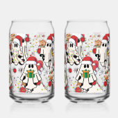 Christmas Santa Ghost Glass Cups Blikvorm Glas (Achterkant)