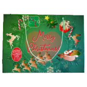 Christmas Santa Gift Bag Groot Cadeauzakje (Achterkant)