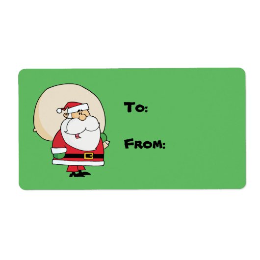 Christmas Santa Gift Label Label (Voorkant)