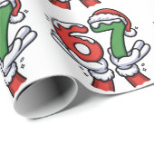 Christmas Santa Hand 67 6 7  Cadeaupapier (Rol Hoek)