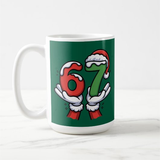 Christmas Santa Hand 67 6 7  Koffiemok (Links)
