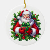 Christmas Santa Keramisch Ornament (Voorkant)