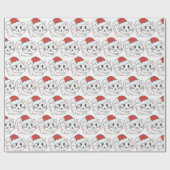 Christmas Santa Paws Cadeaupapier (Vlak)