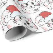 Christmas Santa Paws Cadeaupapier (Rol Hoek)