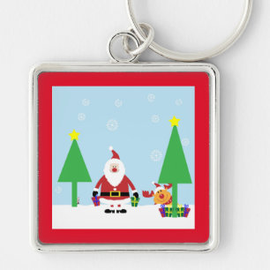 CHRISTMAS SANTA SCENE SLEUTELHANGER
