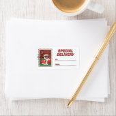 Christmas Santa Stamp Special Delivery Sticker (En situation)