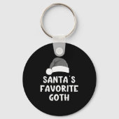 Christmas Santa's Favorite Goth Funny Xmas Pajama Sleutelhanger (Voorkant)