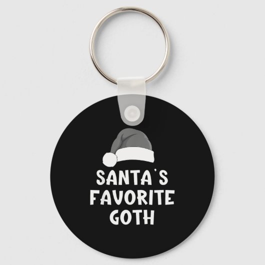 Christmas Santa's Favorite Goth Funny Xmas Pajama Sleutelhanger (Voorkant)