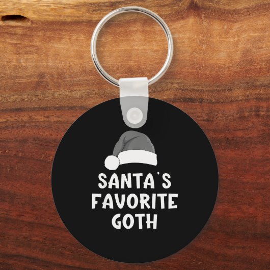 Christmas Santa's Favorite Goth Funny Xmas Pajama Sleutelhanger (Voorkant)