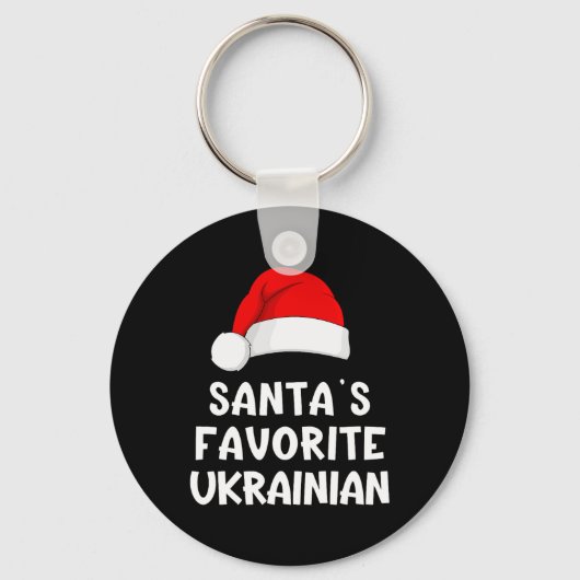 Christmas Santa's Favorite Ukrainian Funny Pajama Sleutelhanger (Voorkant)