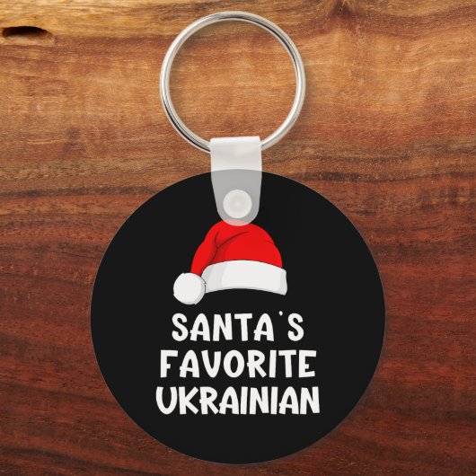 Christmas Santa's Favorite Ukrainian Funny Pajama Sleutelhanger (Voorkant)