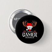 Christmas Santa's Gamer Reindeer Matching X-mas Ronde Button 5,7 Cm (Voorkant /achterkant)