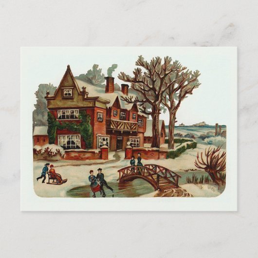 "Christmas Scene"  Briefkaart (Voorkant)