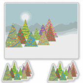 Christmas Scene Sticker (Voorkant)