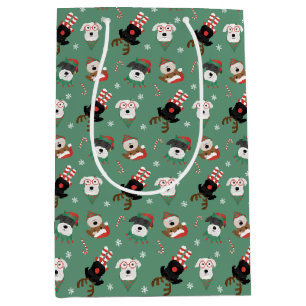 Christmas Schnauzer Dogs Medium Cadeauzakje