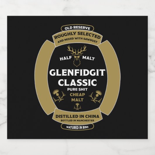 Christmas Scotch Whiskey Label Likeurfles Etiket (Enkel label)