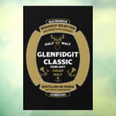 Christmas Scotch Whiskey Label Raamsticker (Vel 3)