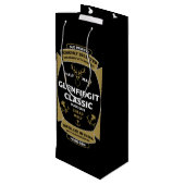 Christmas Scotch Whiskey Label Wijn Cadeautas (Achterkant Gekanteld)