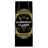 Christmas Scotch Whiskey Label Wijn Cadeautas (Achterkant)