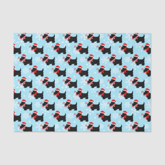 Christmas Scottie Dogs Pattern Tissuepapier (Voorkant)