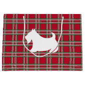 Christmas Scottish Terrier Gift Bag Large Cadeauzakje (Voorkant)