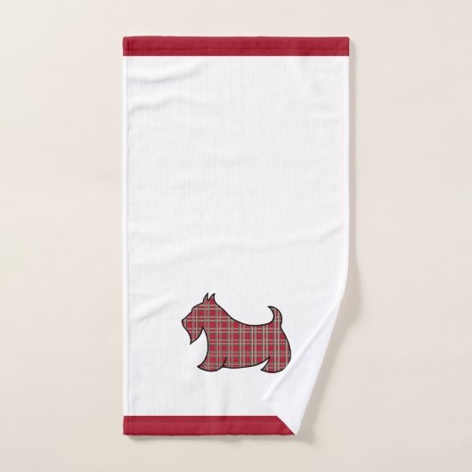 Christmas Scottish Terrier Hand Towel (Serviette à main)
