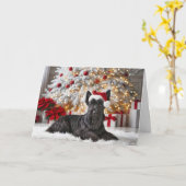 Christmas Scottish Terrier Kaart (Gele Bloem)