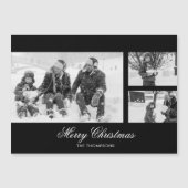 Christmas Script Photo Collage Magnet de vacances (Devant)