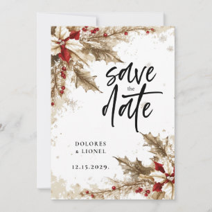 Christmas Script Wedding Sla de datum op Save The Date