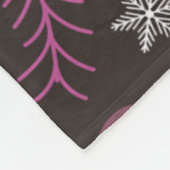 Christmas seamless pattern with tree, snow, gift fleece deken (Hoek)