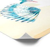 Christmas Seashells Tree Beach Party Welcome Poster (Hoek)