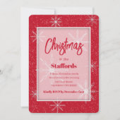 Christmas Shadowbox Silver Invitation (Devant)