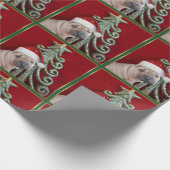Christmas Sharpei dog Cadeaupapier (Hoek)