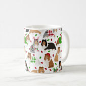 Christmas Shelter Shetland Sheepdog Coffee Mug (Devant droit)
