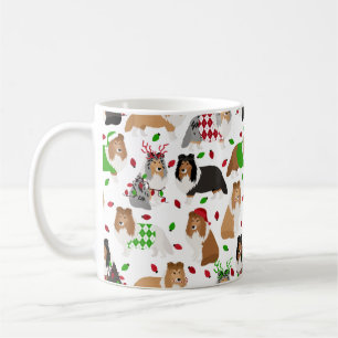 Christmas Shelter Shetland Sheepdog Coffee Mug